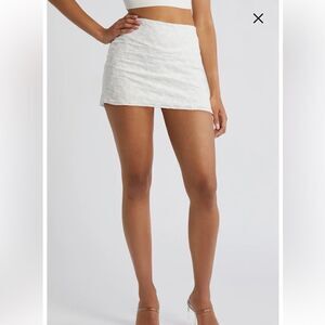 House of CB Mistress Rocks NWT Cotton Broderie ALine Mini skirt size XS in white